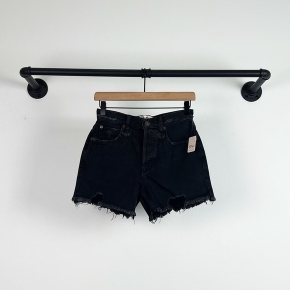 NWT Free People Makai Distressed Cutoff Shorts Washed Black - Picture 4 of 8